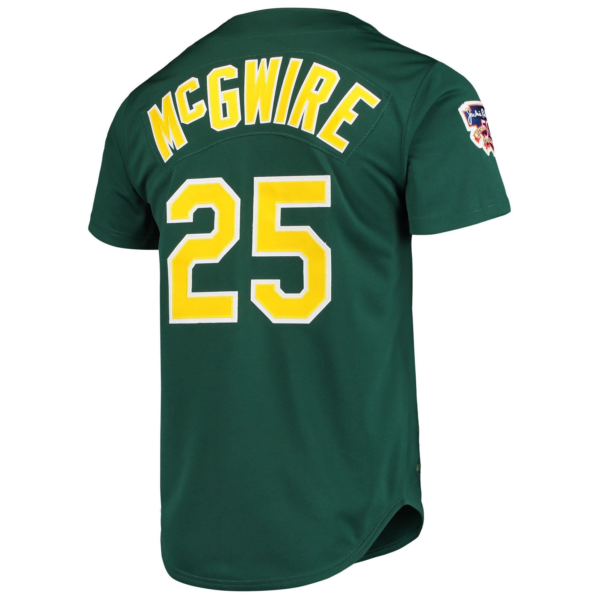Men's Athletics Mark McGwire Mitchell & Ness Green 1997 Cooperstown Collection Authentic Jersey