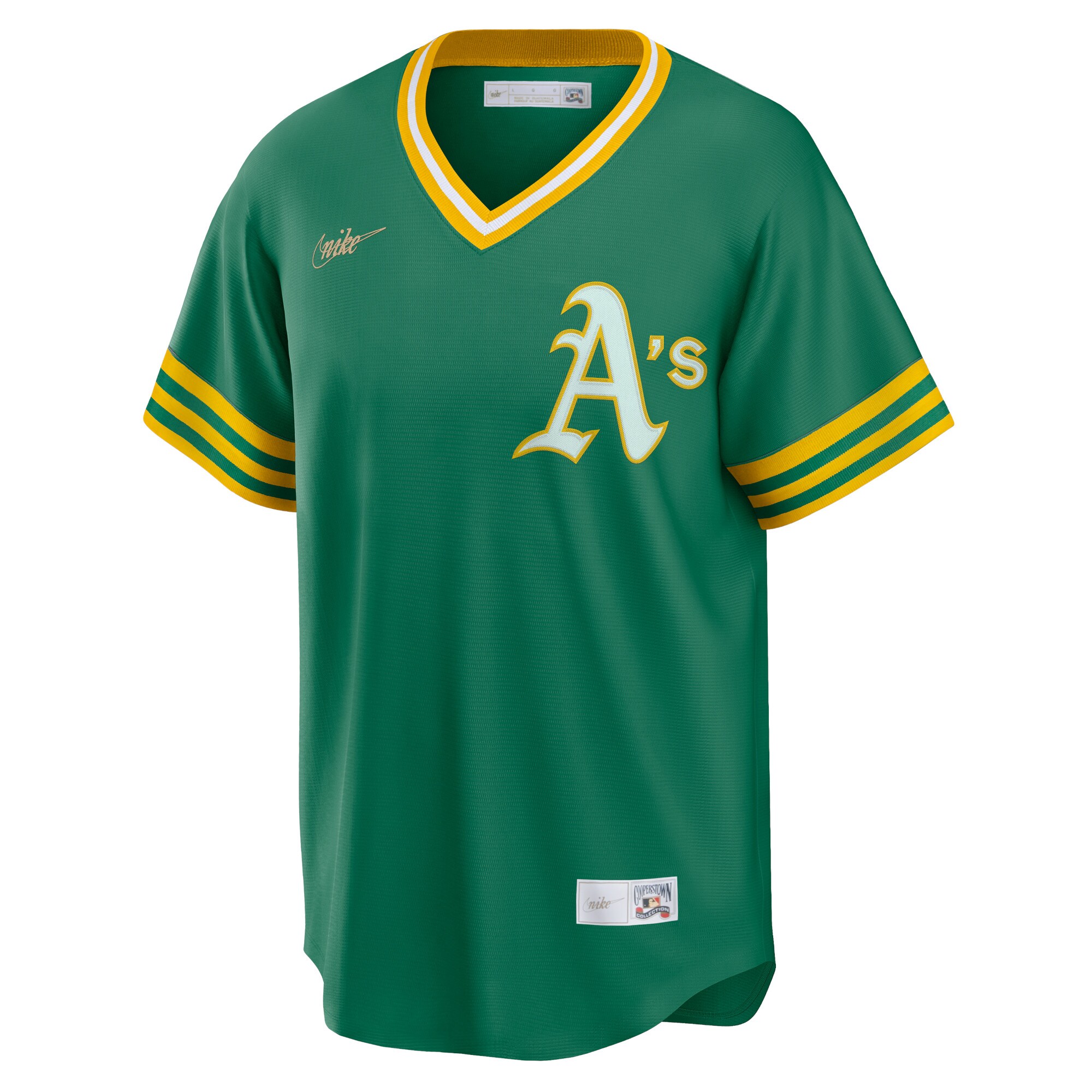 Men's Athletics Nike Kelly Green Road Cooperstown Collection Team Jersey