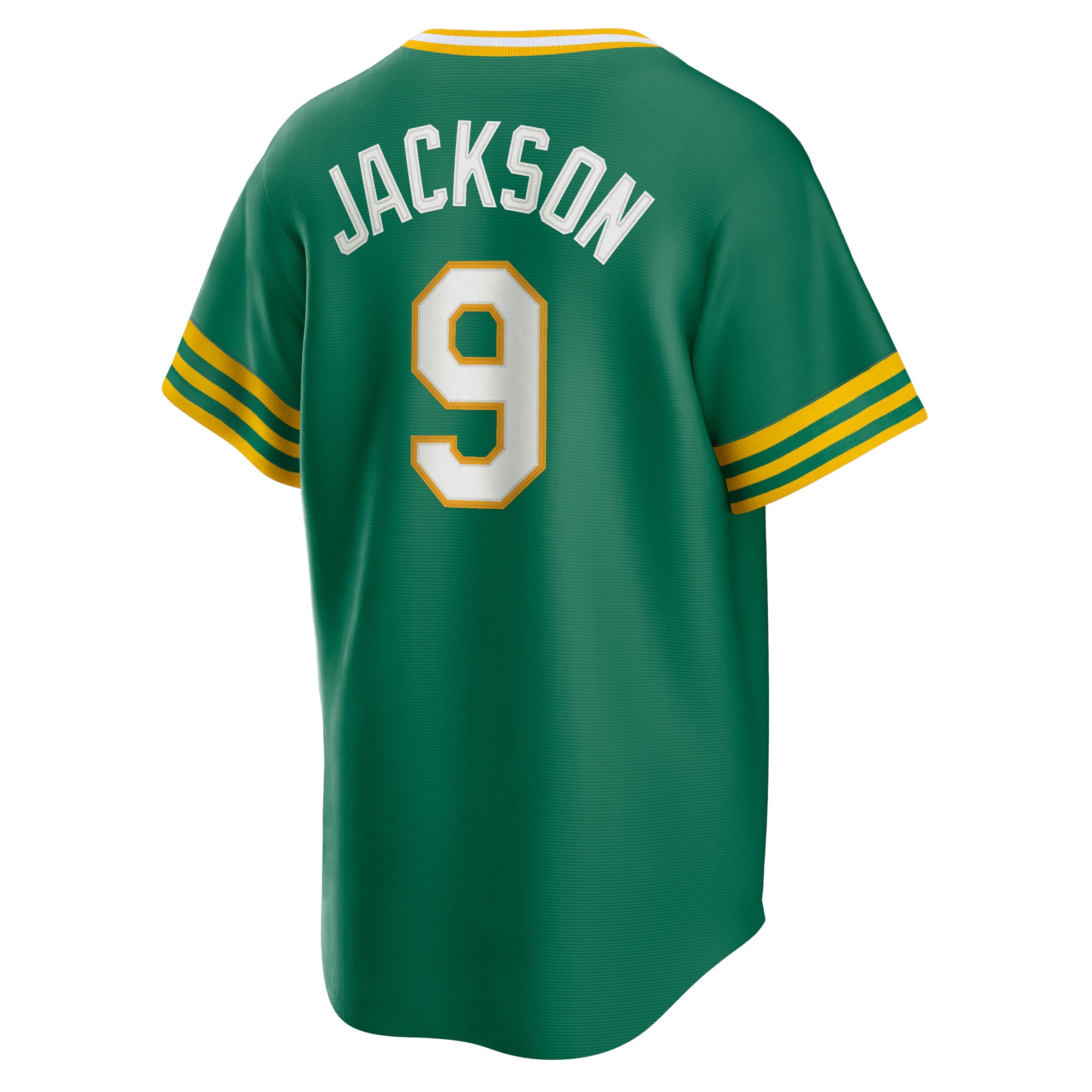 Men's Athletics Reggie Jackson Nike Kelly Green Road Cooperstown Collection Player Jersey