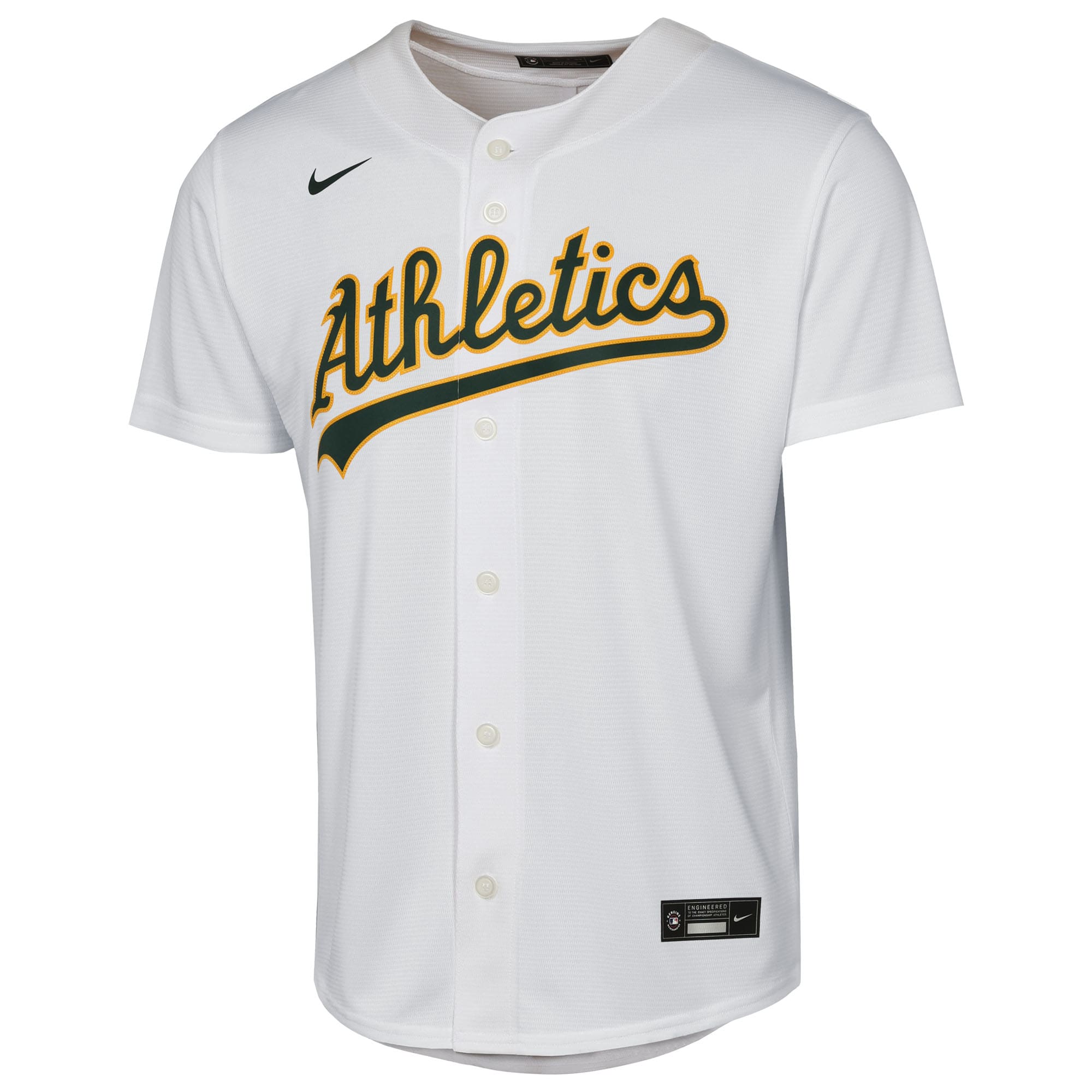 Youth Athletics Nike White Home Replica Jersey